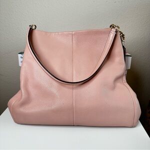 Coach Madison leather bag pale pink preloved in good condition